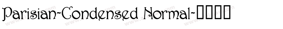 Parisian-Condensed Normal字体转换